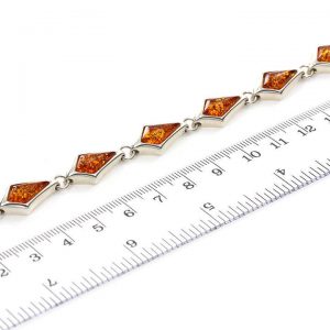 Handmade German Classic Baltic Amber Modern Bracelet 925 Sterling Silver BR013 RRP£159!!!