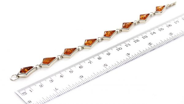 Handmade German Classic Baltic Amber Modern Bracelet 925 Sterling Silver BR013 RRP£159!!!