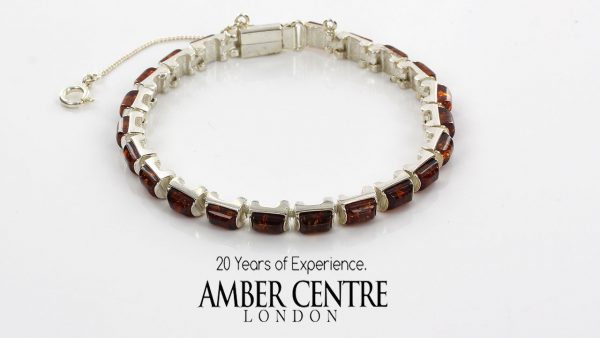 Italian Design Handmade German Baltic Amber Bracelet 925 Sterling Silver BR020 RRP£159!!!