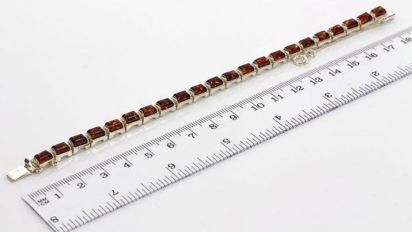 Italian Design Handmade German Baltic Amber Bracelet 925 Sterling Silver BR020 RRP£159!!!