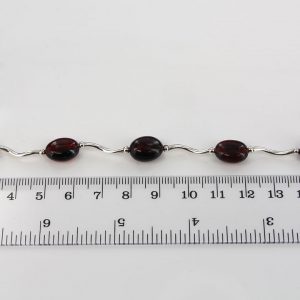 Italian Made Cherry German Baltic Amber Bracelet 925 Sterling Silver BR022 RRP£65!!!
