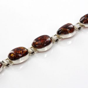 Handmade Unique Elegant German Baltic Amber 925 Sterling Silver BR036 RRP£360!!!