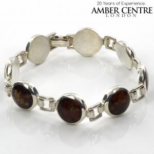 Italian Modern Design Baltic Amber Bracelet 925 Sterling Silver BR029 RRP£254!!!