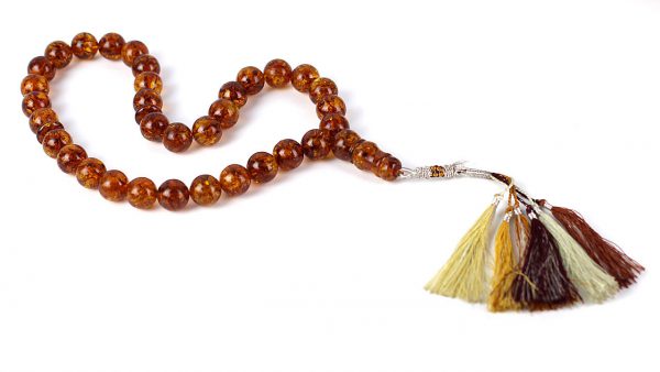 Genuine German Handmade Unique Baltic Amber Worry Beads - AW0029 RRP£1350!!!