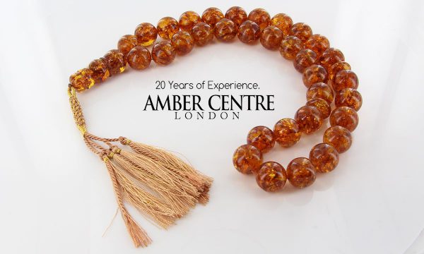 WORRY BEADS GENUINE GERMAN HANDMADE BALTIC AMBER Large - AW0068 RRP£1300!!!