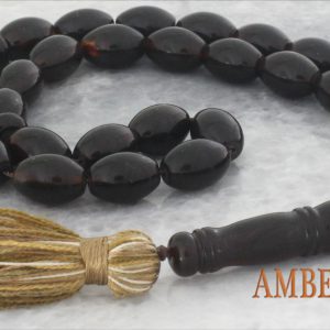 Worry Beads Genuine German Dark Cherry Baltic Amber - AW0083 RRP£395!!!