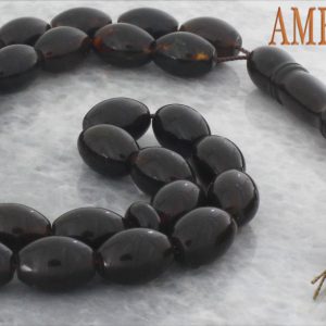 Worry Beads Genuine German Dark Cherry Baltic Amber - AW0083 RRP£395!!!