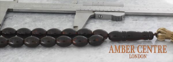 Worry Beads Genuine German Dark Cherry Baltic Amber - AW0083 RRP£395!!!