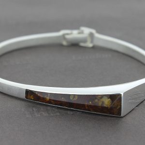 Italian Handmade Bangle German Baltic Amber 925 Silver - BAN001 RRP £195!!!