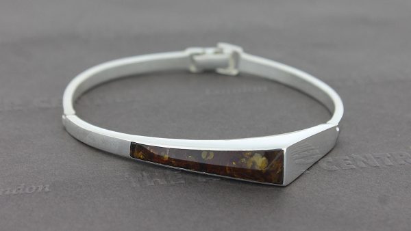 Italian Handmade Bangle German Baltic Amber 925 Silver - BAN001 RRP £195!!!