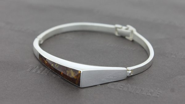 Italian Handmade Bangle German Baltic Amber 925 Silver - BAN001 RRP £195!!!