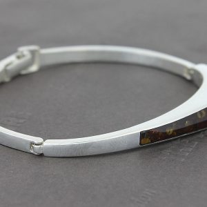 Italian Handmade Bangle German Baltic Amber 925 Silver - BAN001 RRP £195!!!