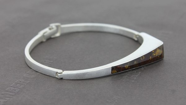 Italian Handmade Bangle German Baltic Amber 925 Silver - BAN001 RRP £195!!!