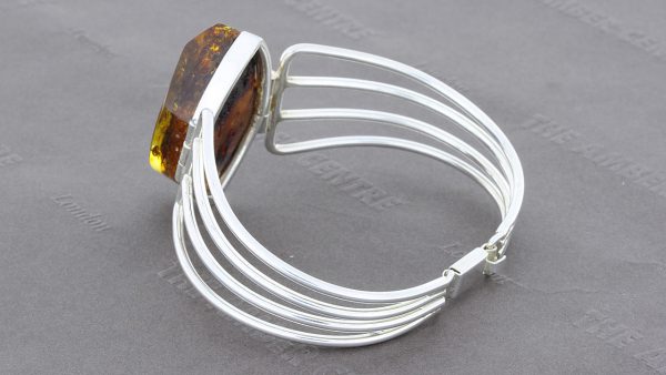 Italian Handmade Bangle German Baltic Amber 925 Solid Sterling Silver - BAN004 RRP £295!!!