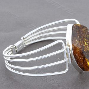 Italian Handmade Bangle German Baltic Amber 925 Solid Sterling Silver - BAN004 RRP £295!!!