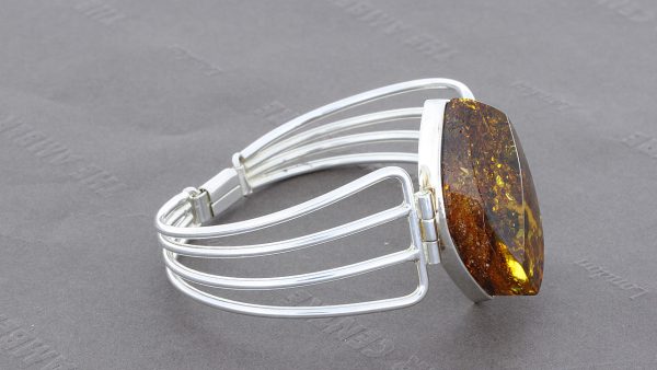 Italian Handmade Bangle German Baltic Amber 925 Solid Sterling Silver - BAN004 RRP £295!!!