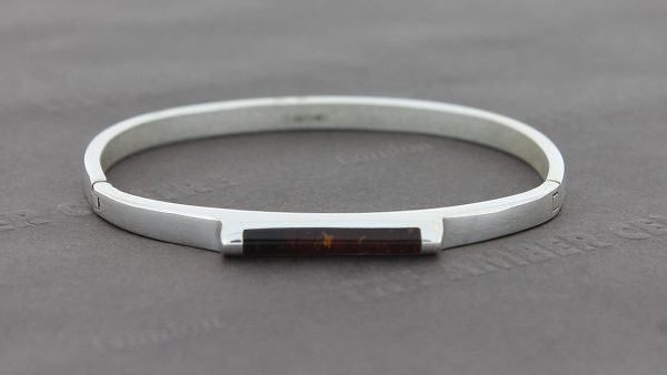 German Baltic Amber Handmade Elegant Bangle 925 solid sterling silver BAN012 RRP £195!!!