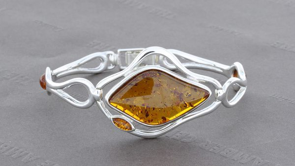 German Baltic Amber Bangle Handmade 925 solid sterling silver BAN016 RRP £295!!!