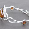 German Baltic Amber Bangle Handmade 925 solid sterling silver BAN016 RRP £295!!!
