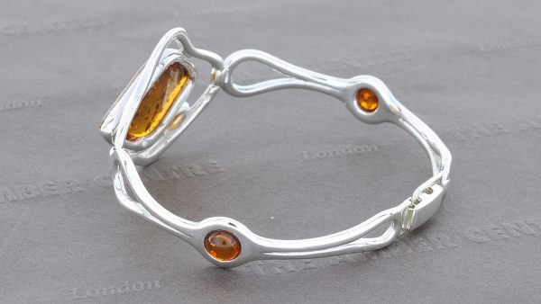German Baltic Amber Bangle Handmade 925 solid sterling silver BAN016 RRP £295!!!