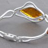 German Baltic Amber Bangle Handmade 925 solid sterling silver BAN016 RRP £295!!!