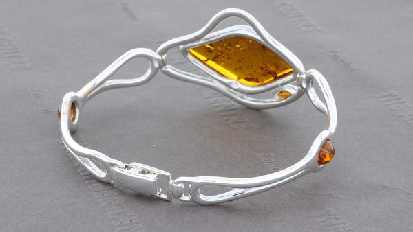 German Baltic Amber Bangle Handmade 925 solid sterling silver BAN016 RRP £295!!!