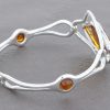 German Baltic Amber Bangle Handmade 925 solid sterling silver BAN016 RRP £295!!!