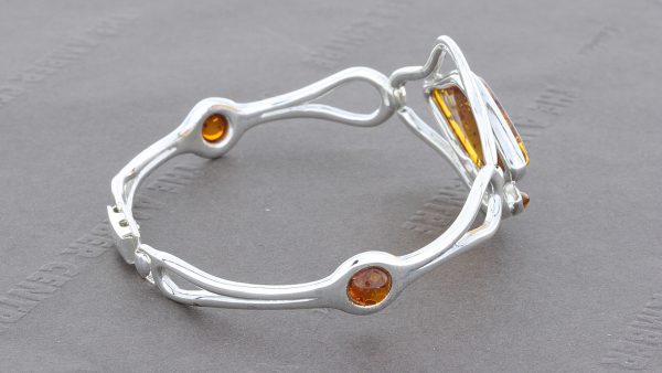 German Baltic Amber Bangle Handmade 925 solid sterling silver BAN016 RRP £295!!!