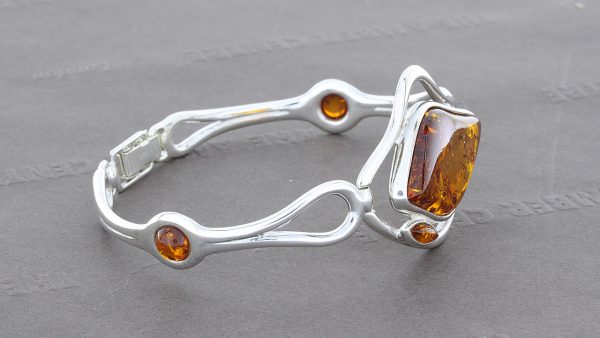 German Baltic Amber Bangle Handmade 925 solid sterling silver BAN016 RRP £295!!!