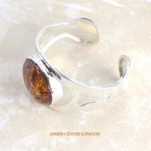 German Baltic Amber Bangle Handmade 925 solid silver - BAN019 - RRP £495!!!