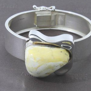 German Butterscotch Baltic Amber Handmade Bangle Solid 925 Sterling SILVER - BAN035 RRP£650!!!