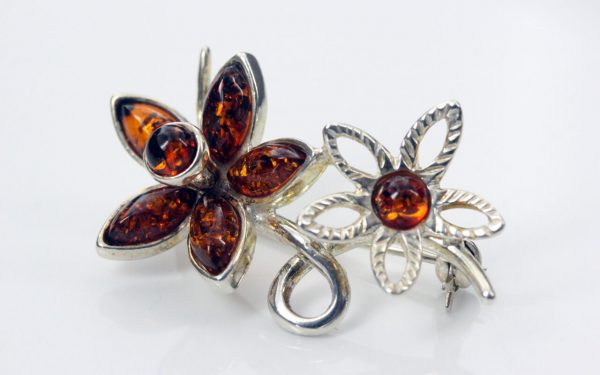 Italian Style Handmade German Baltic Amber Elegant Brooch BD016 RRP£55!!!