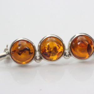 ITALIAN HANDMADE GERMAN BALTIC AMBER ELEGANT 925 SILVER BROOCH BD022 RRP£45!!