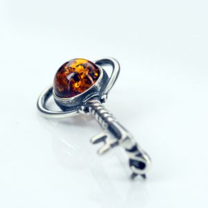 Italian Style Handmade German Baltic Amber 925 Silver Brooch BD029 RRP£30!!!