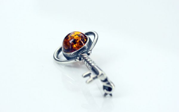 Italian Style Handmade German Baltic Amber 925 Silver Brooch BD029 RRP£30!!!