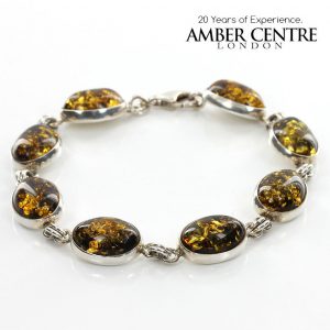 ITALIAN STYLE GERMAN BALTIC AMBER HANDMADE BRACELET 925 SILVER BR035 RRP£150!!!