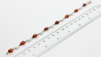 ITALIAN MADE DELICATE BALTIC AMBER BRACELET 925 STERLING SILVER BR045 RRP£65!!!