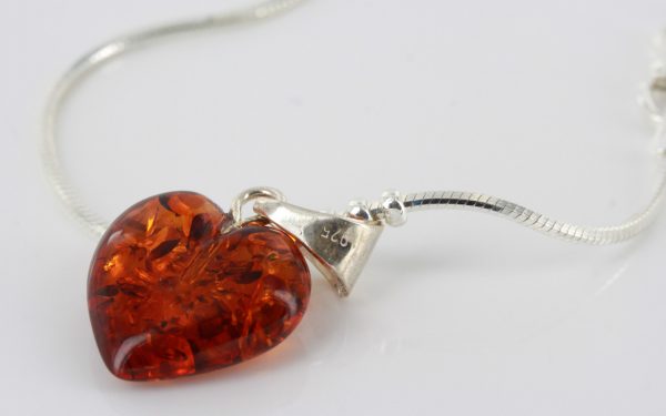 Italian Style Valentine's Day Amber Heart Bracelet