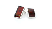 Clip on Earrings Modern German Baltic Amber 925 Silver Handmade CL011 RRP£95!!!