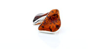 Clip on Earrings Modern German Baltic Amber 925 Silver Handmade CL017 RRP£125!!!