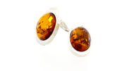 Clip on Earrings Elegant Baltic Amber Italian 925 Silver Handmade CL031 RRP£90!!