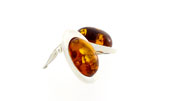 Clip on Earrings Elegant Baltic Amber Italian 925 Silver Handmade CL031 RRP£90!!