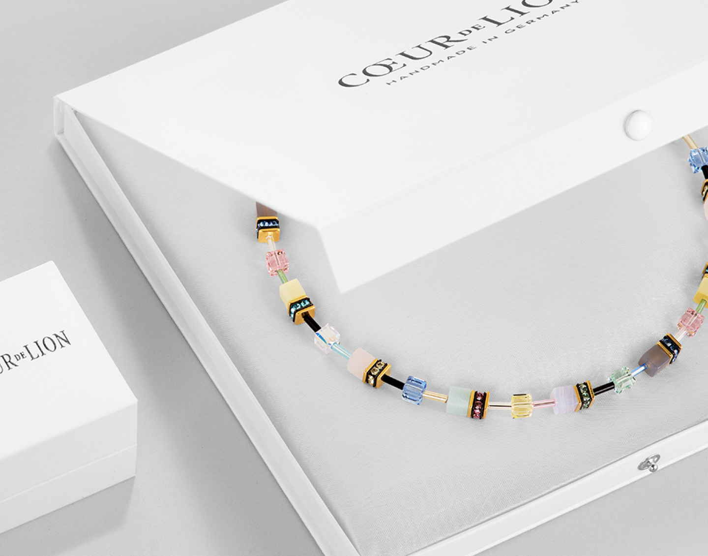 German Coeur de Lion Rose Handmade Gold Plated Crystal Earrings-4488 RRP£95!!!