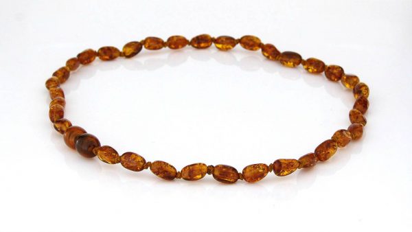 Teething Baby/Child Necklace Genuine Natural Cognac Baltic Amber A09148 RRP£25!!!