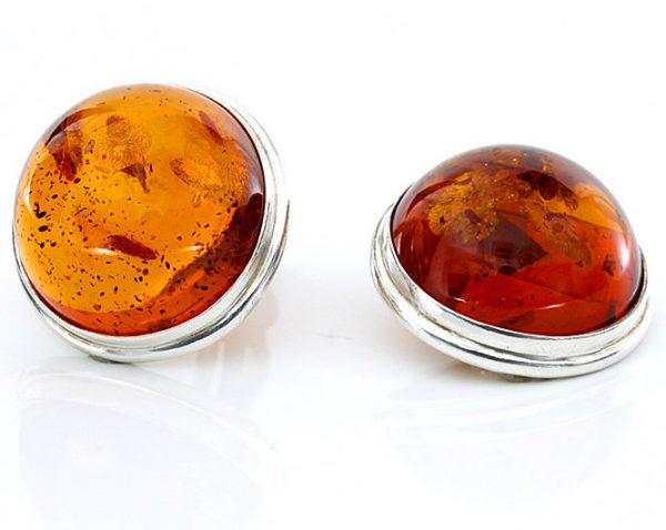 Clip on Earrings German Elegant Baltic Amber 925 Silver Handmade CL024 RRP£100!!