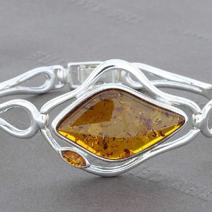 German Baltic Amber Bangle Handmade 925 solid sterling silver BAN016 RRP £295!!!