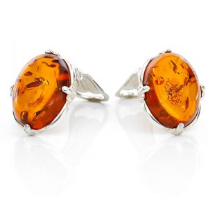 Clip On Earrings Elegant Handmade Baltic Amber in 925 Silver Cl039 RRP£50!!!