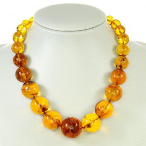 German Genuine Amber Beads with Insects Natural Museum of London Verified - A0371 RRP£6500!!!