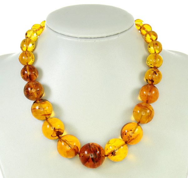 German Genuine Amber Beads with Insects Natural Museum of London Verified - A0371 RRP£6500!!!