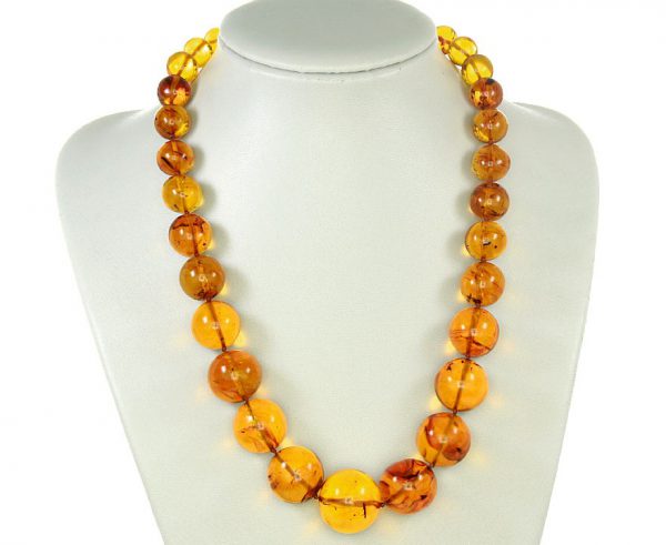 German Genuine Amber Beads with Insects Museum Verified - A0372 RRP£8250!!!